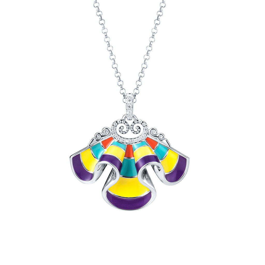 The Elegance of the Yi Necklace Yellow Front View - Shen Yun Collections