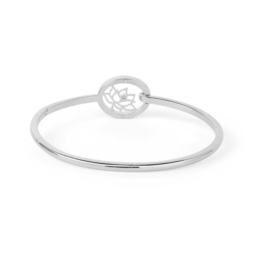 Lotus Fairies Bangle Silver Back - Shen Yun Collections