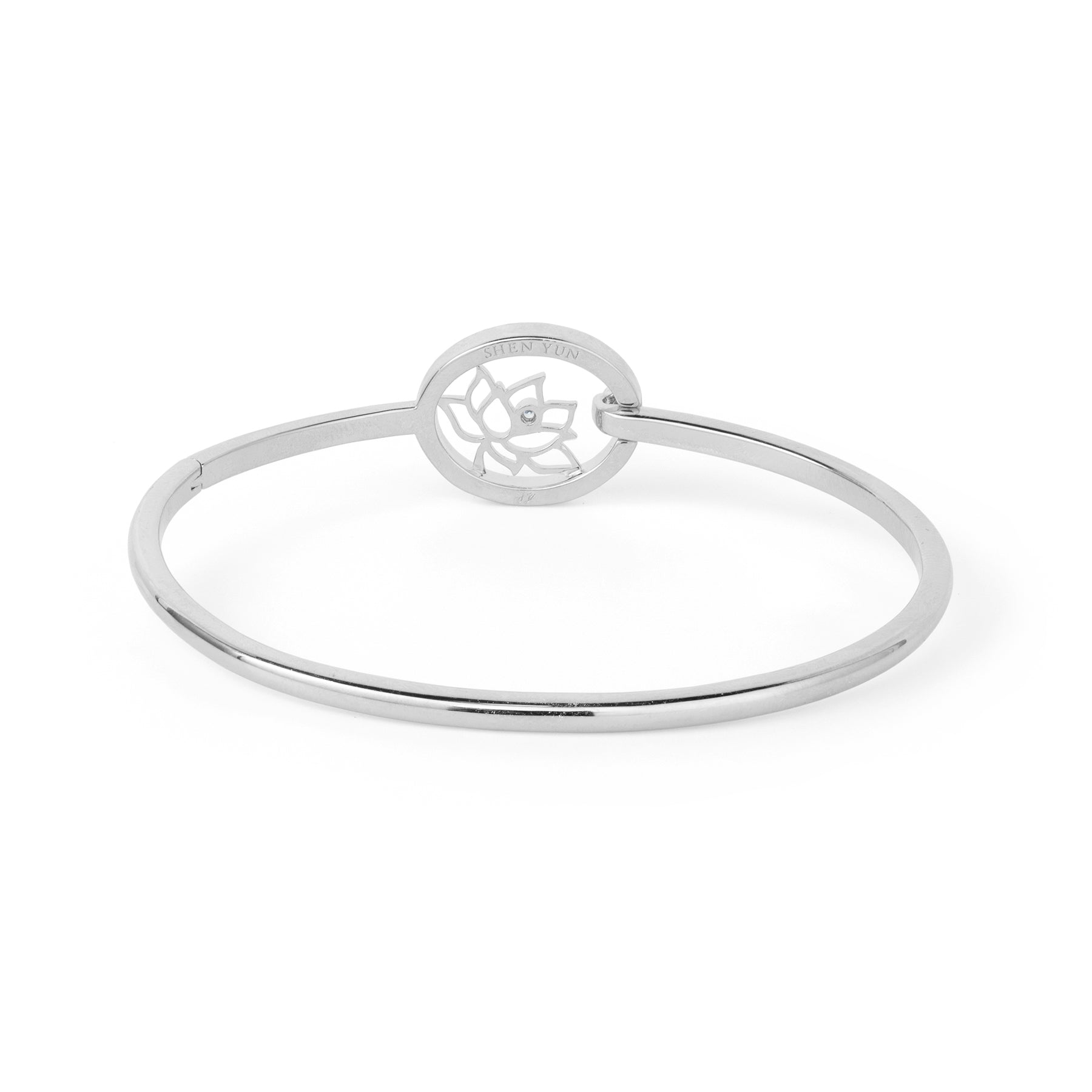 Lotus Fairies Bangle Silver Back - Shen Yun Collections