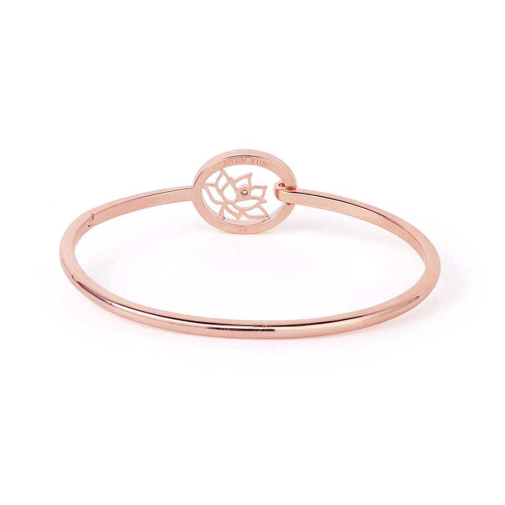 Lotus Fairies Bangle Rose Gold Back - Shen Yun Collections