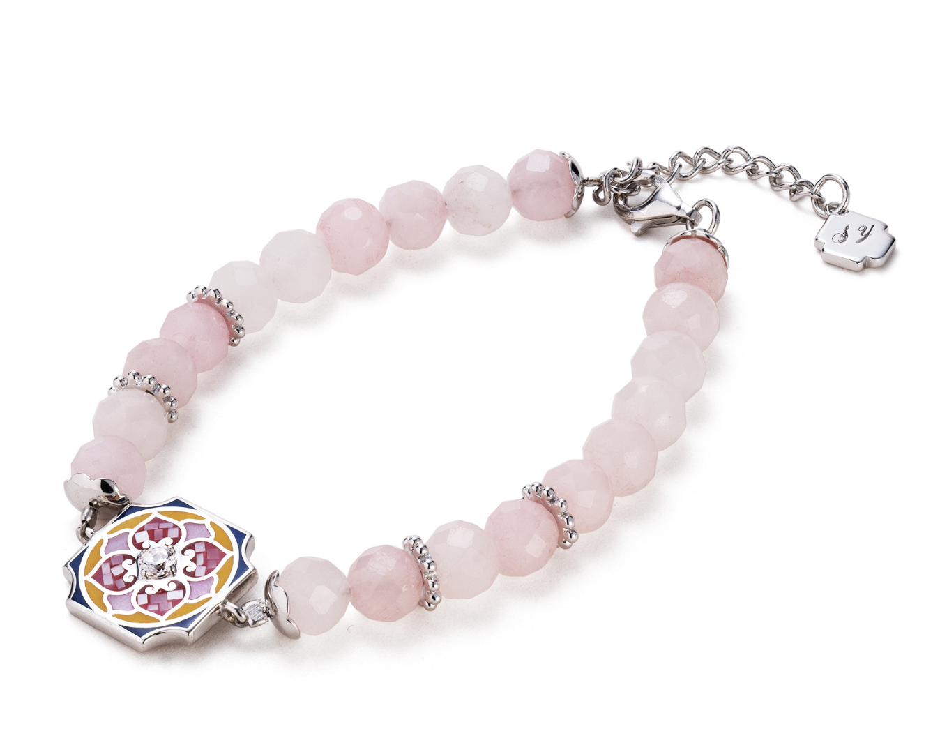 Floral Bliss Bracelet Rose Quartz