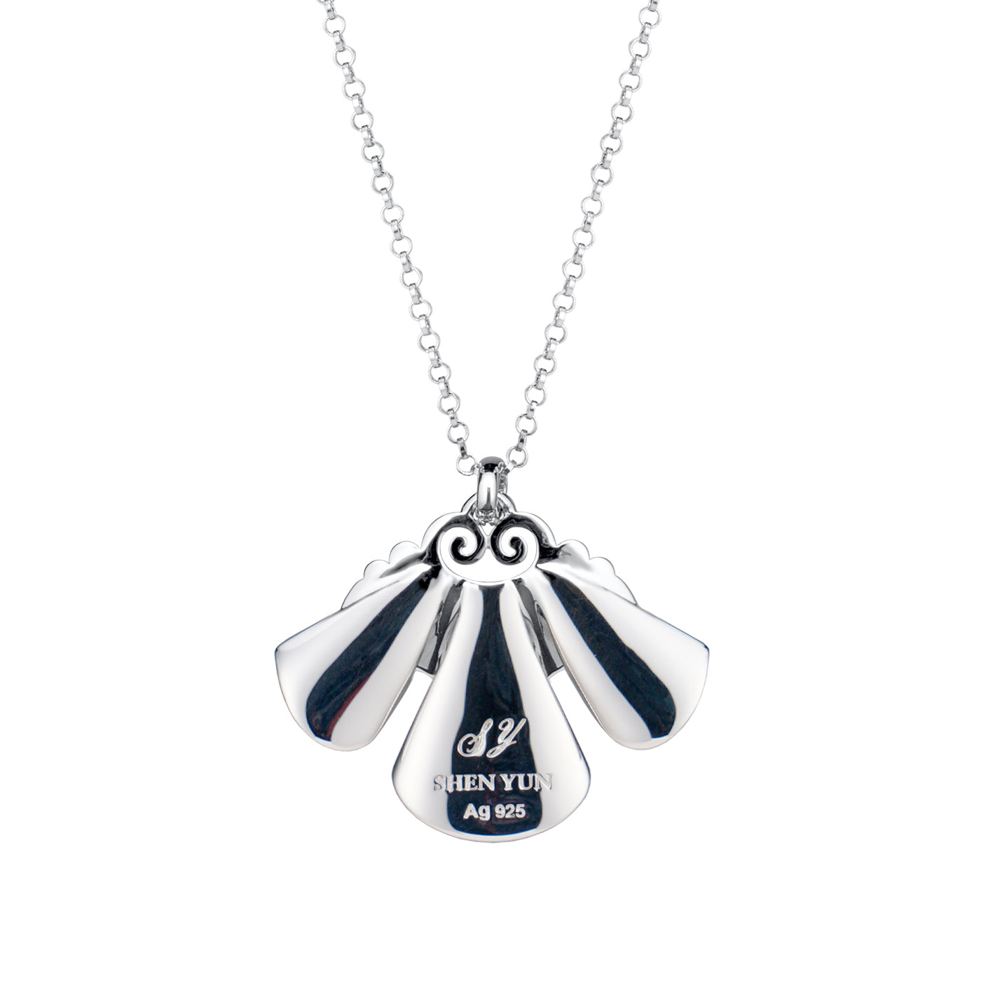 The Elegance of the Yi Necklace Yellow Back View - Shen Yun Collections