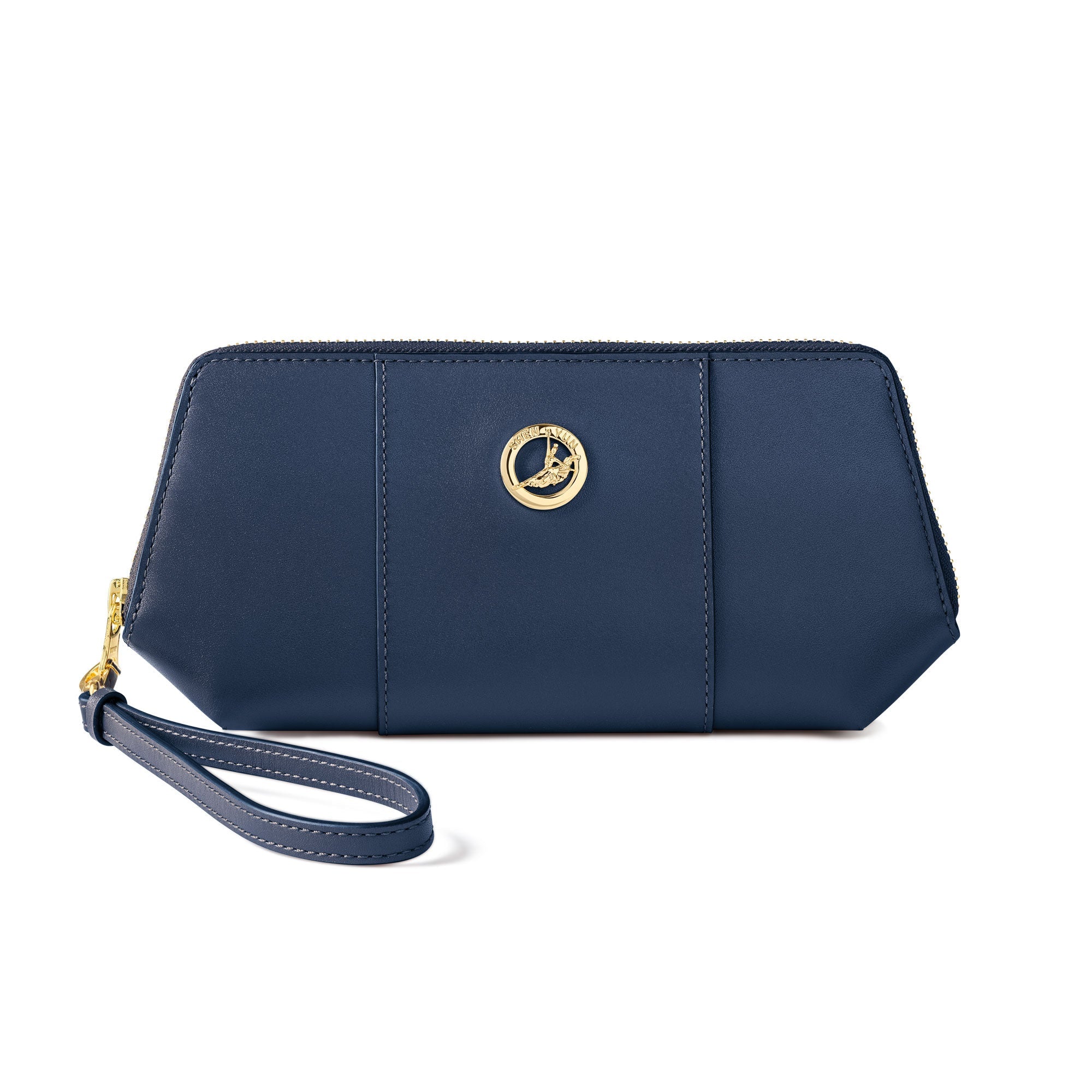 Manchurian Elegance Wristlet - Navy