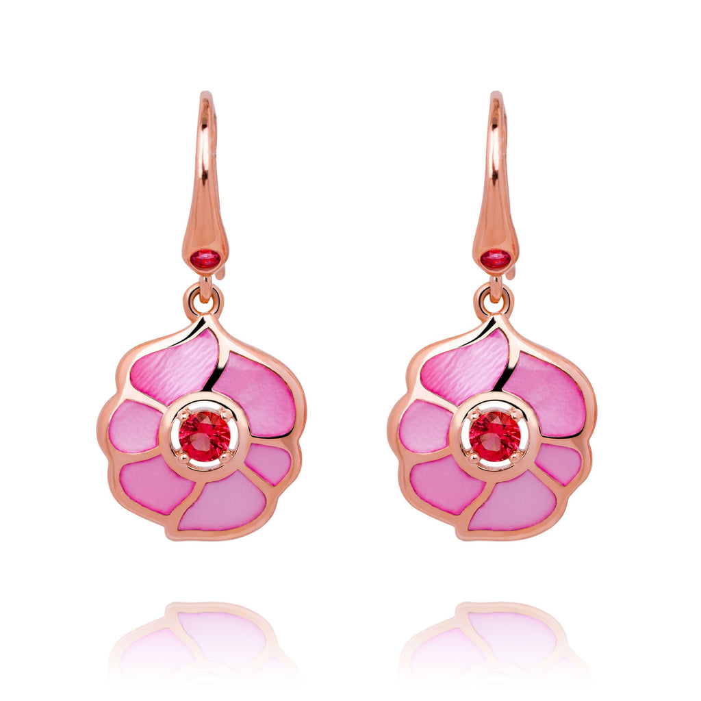 Windmill Grace Drop Earrings Pink