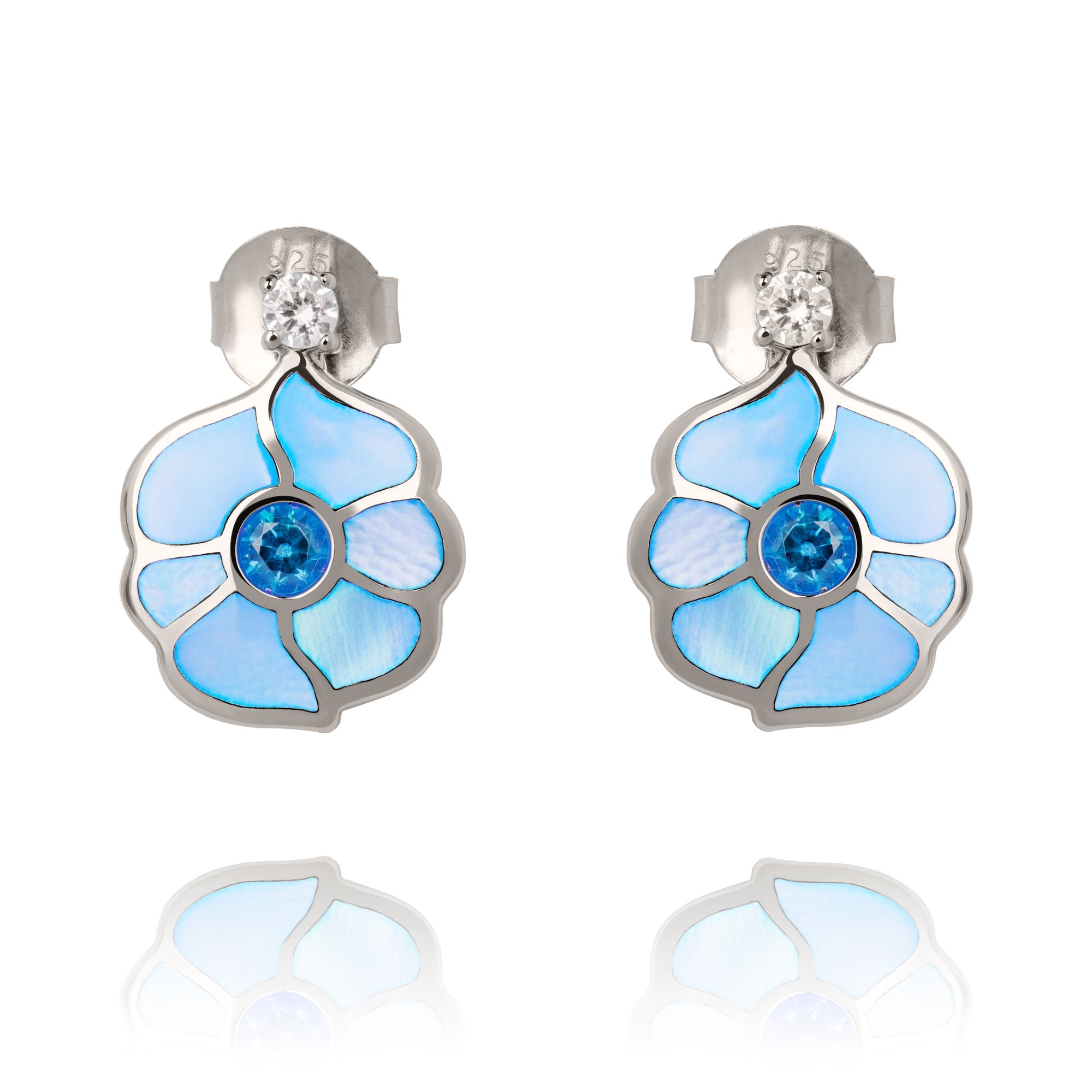 Windmill Grace Stud Earrings Blue