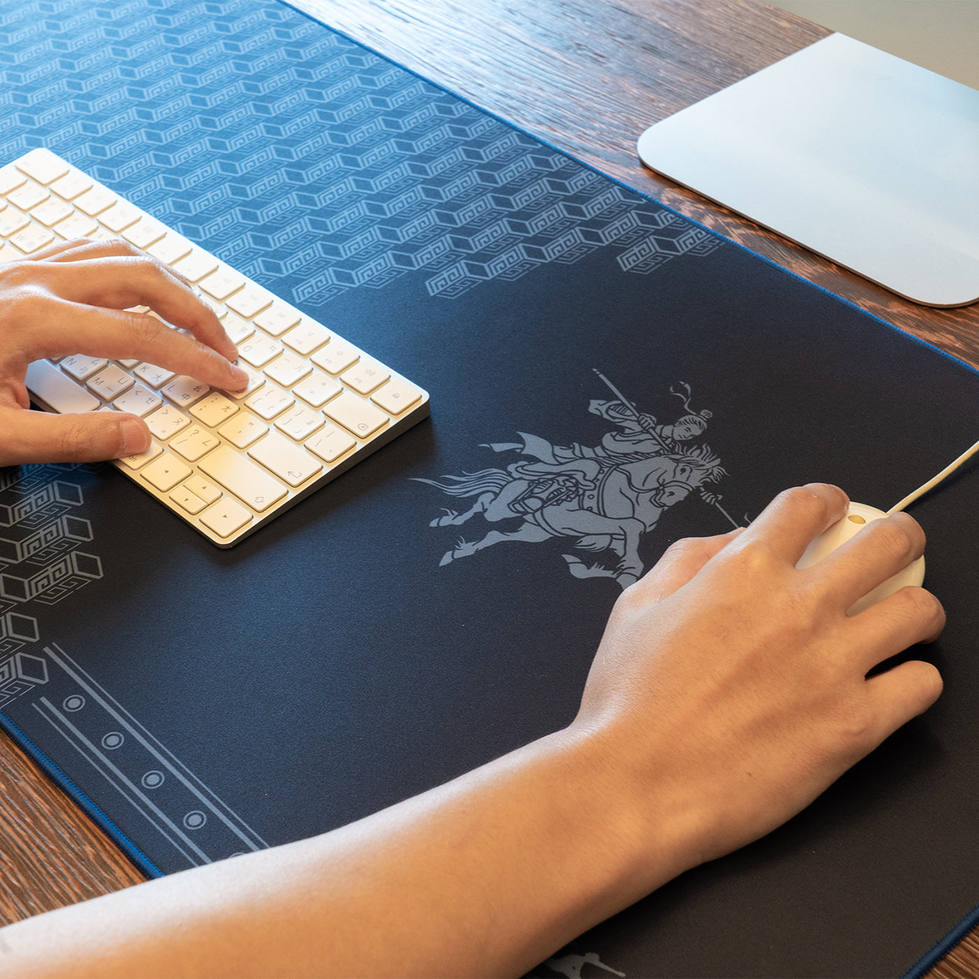 Riding to the Rescue Desk Mat 35.4"x15.7"  Life Scene - Shen Yun Collections