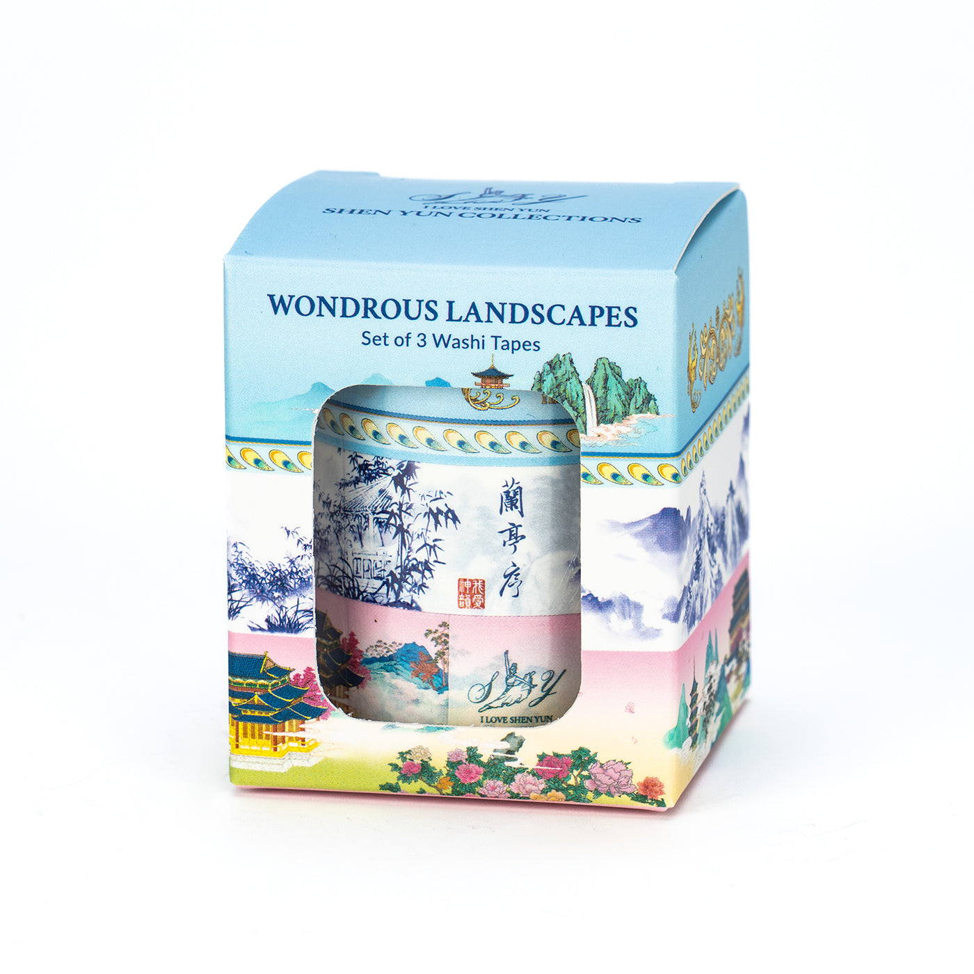 Wondrous Landscapes Washi Tape Set Package Side - Shen Yun Collections