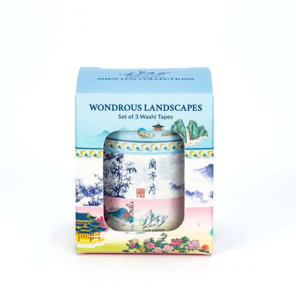 Wondrous Landscapes Washi Tape Set Package Front - Shen Yun Collections