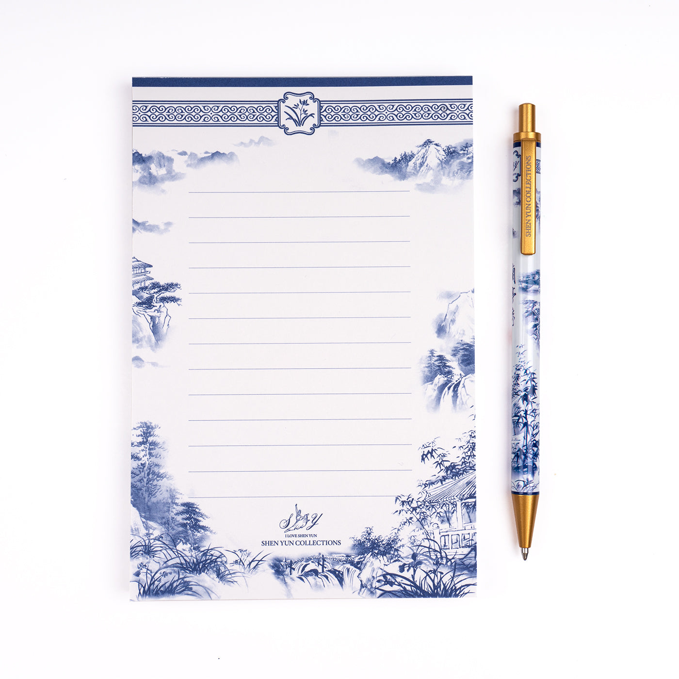 Poets of the Orchid Pavilion Notepad and Pen Set Inside View - Shen Yun Collections