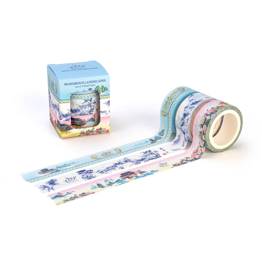 Wondrous Landscapes Washi Tape Set Open - Shen Yun Collections
