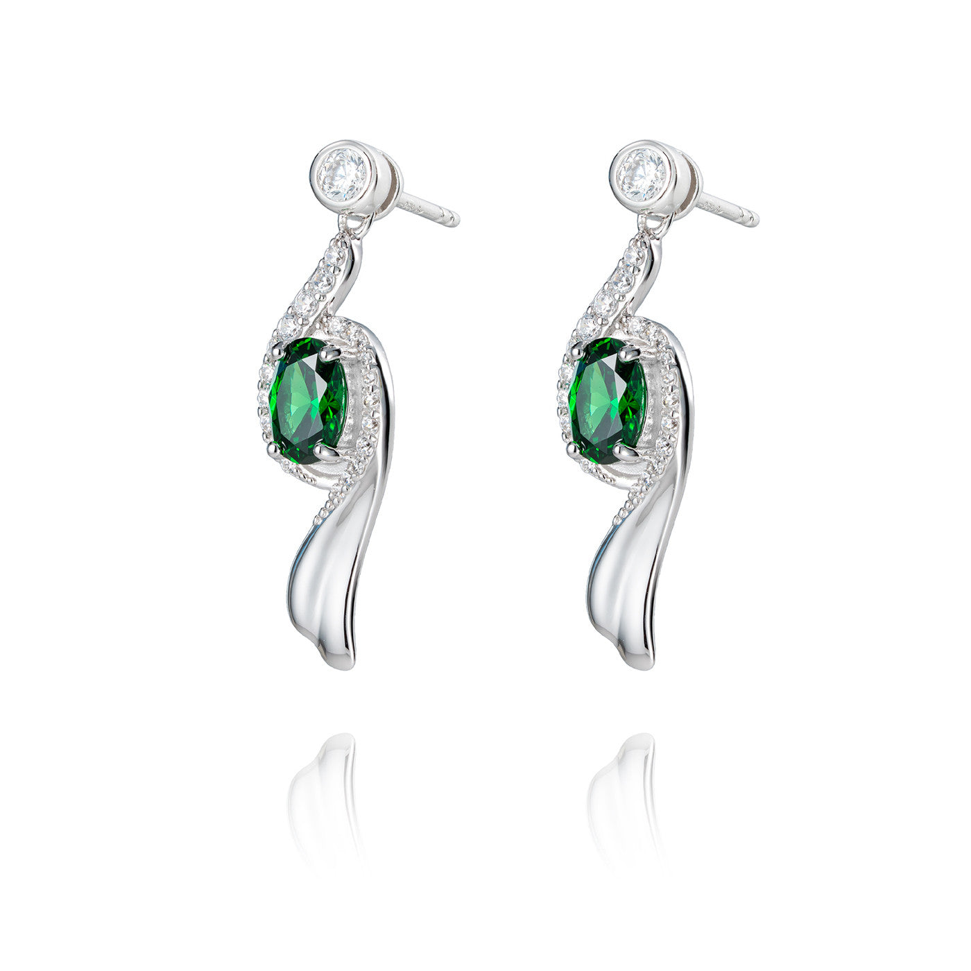 Flying Sleeves Earrings Green