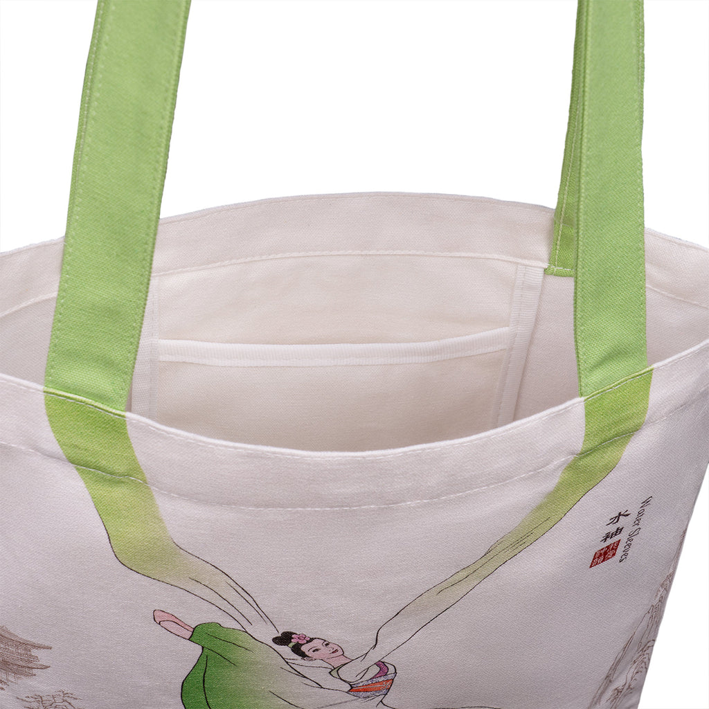 Water Sleeves Canvas Bag Green