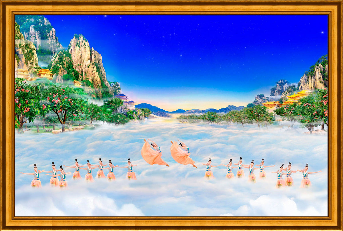 Fées Célestes du Jardin des Pêchers - Impression Giclée