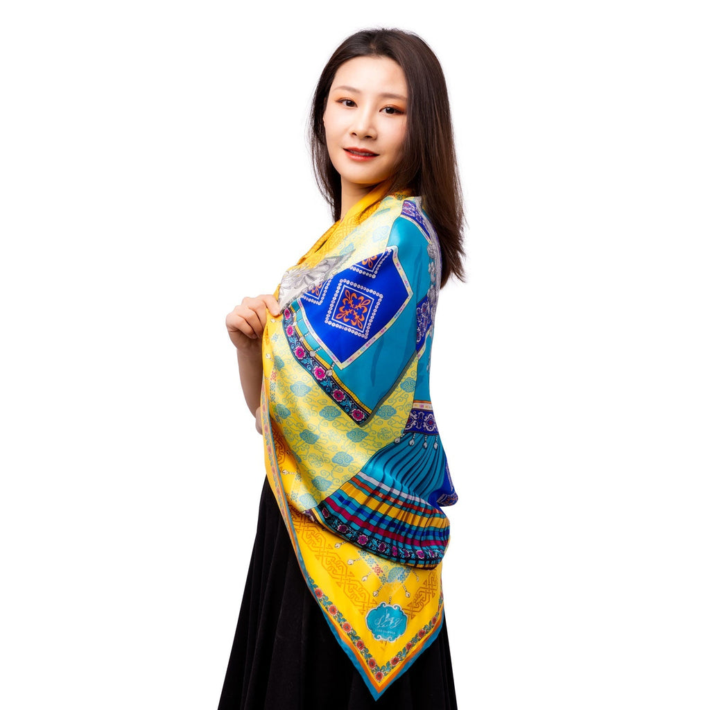 In A Miao Village Scarf Model | Shen Yun Collections