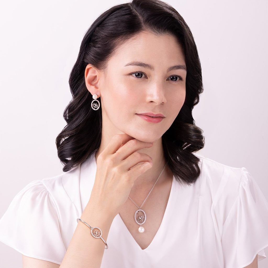 Lotus Fairies Bangle Silver