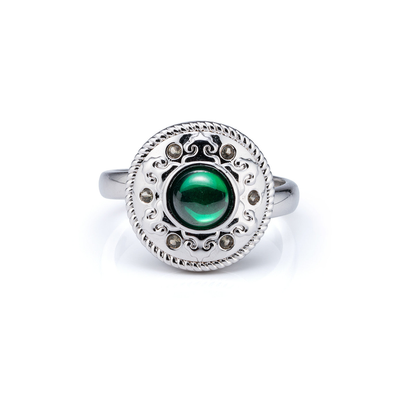Mongolian Celebration Ring Green Front - Shen Yun Collections