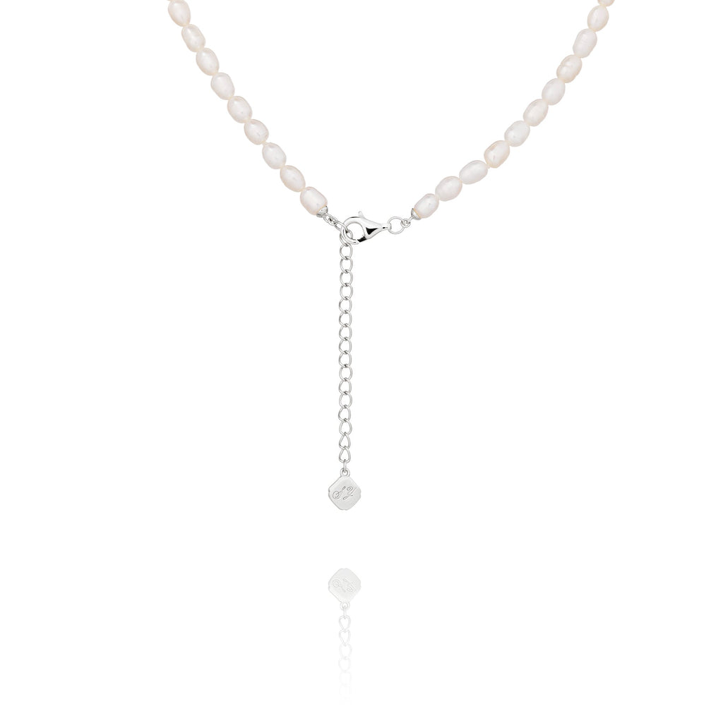 Pearl Charm Clasp Necklace Silver Clasp - Shen Yun Collections