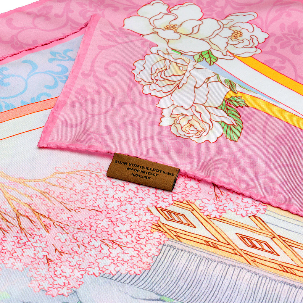 The Mulan Scarf Pink and Sky Blue