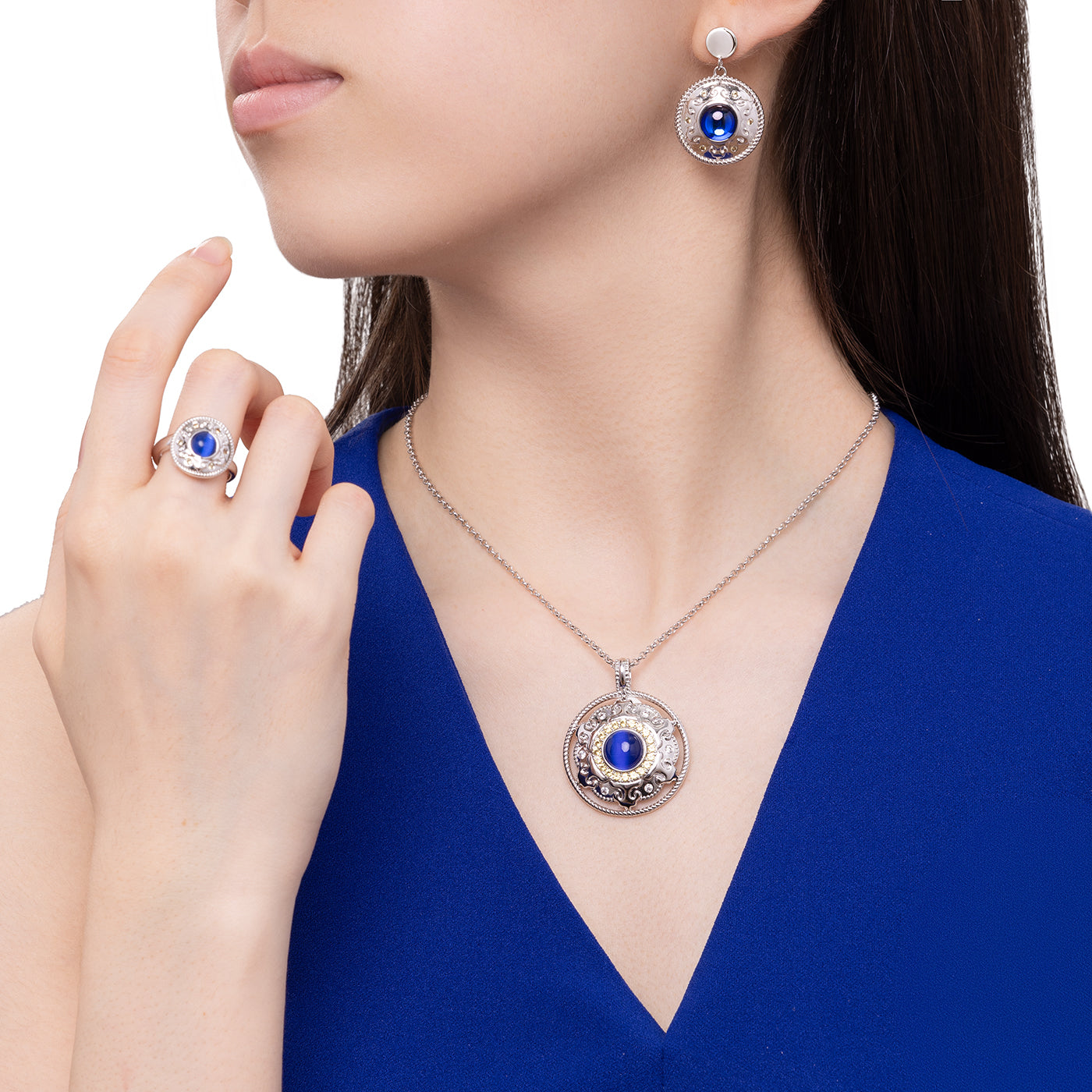 Mongolian Celebration Ring Blue