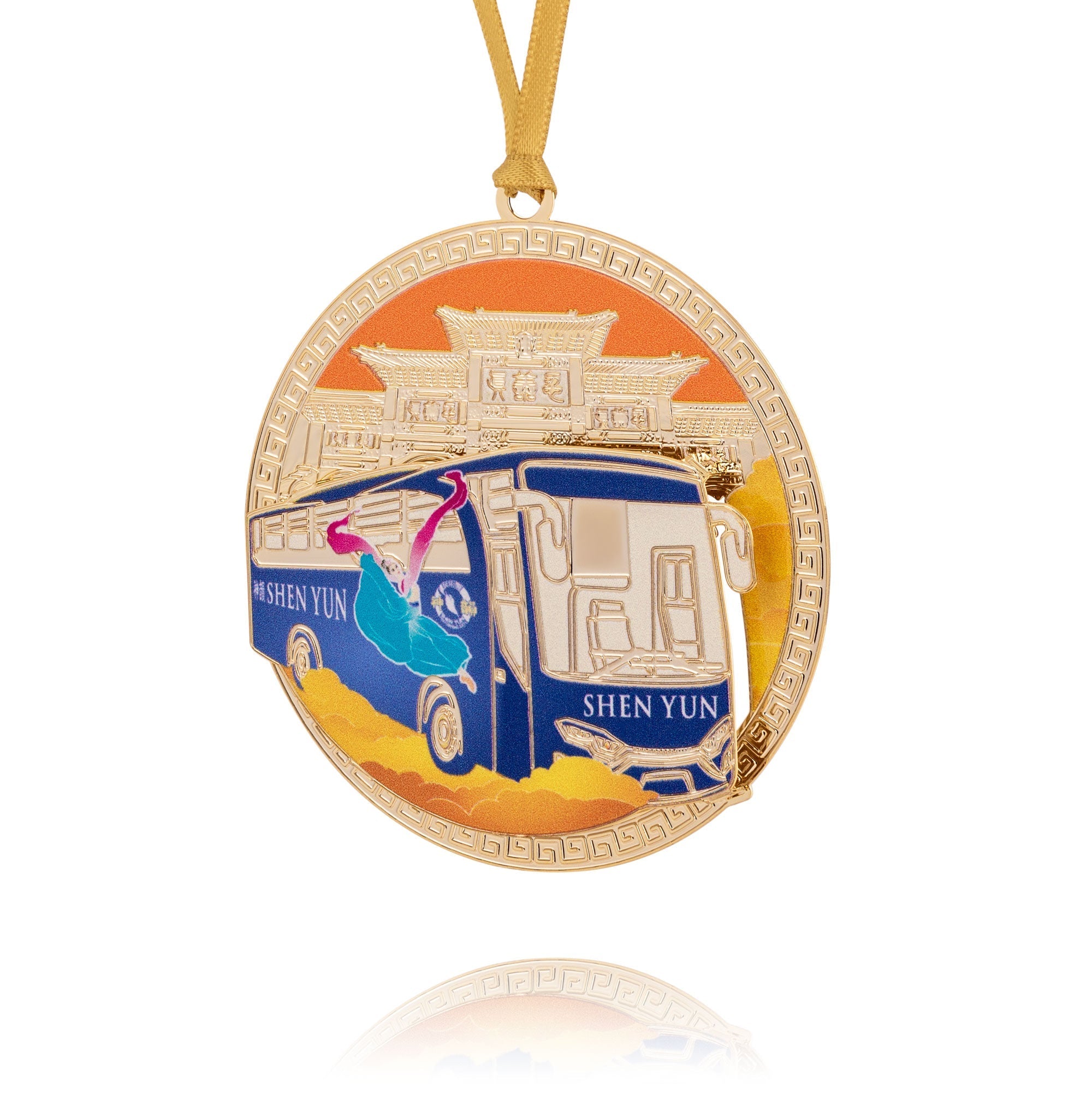 Shen Yun Tour Bus 3D Ornament Side View - Shen Yun Collections