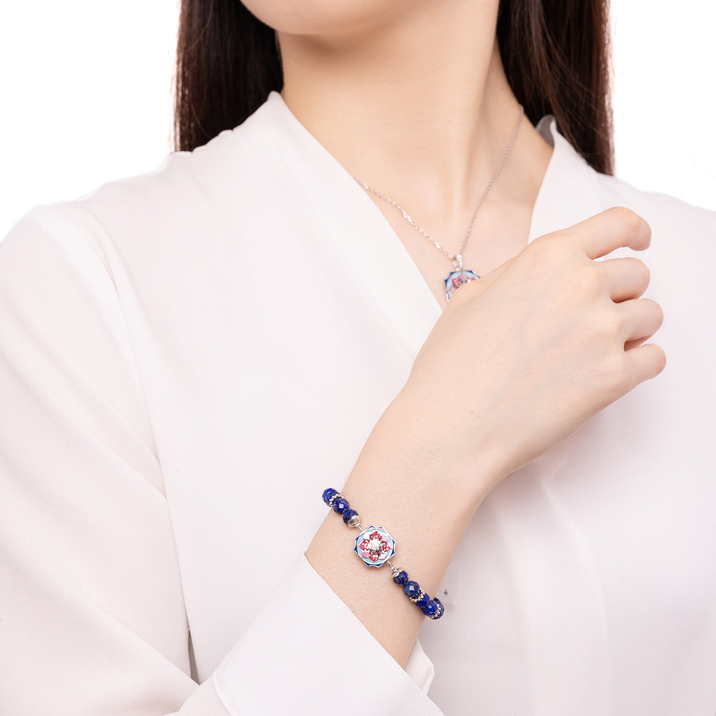 Floral Bliss Bracelet Lapis