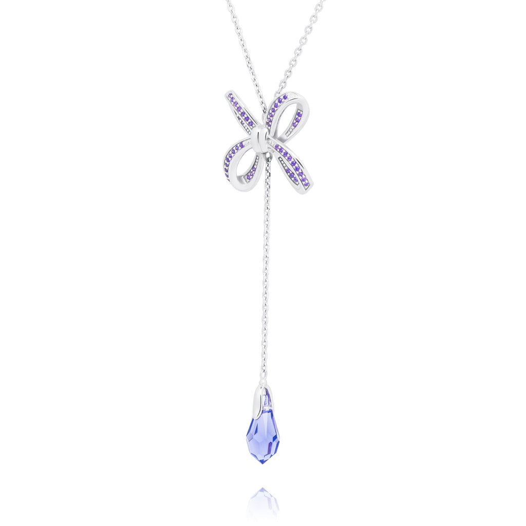 Blissful Knot Necklace Silver Side - Shen Yun Collections