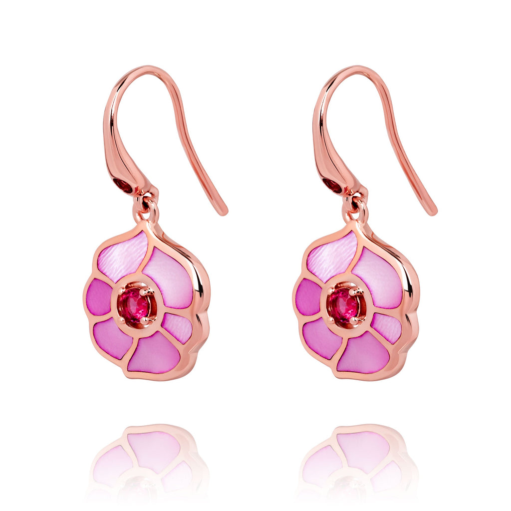 Windmill Grace Drop Earrings Pink