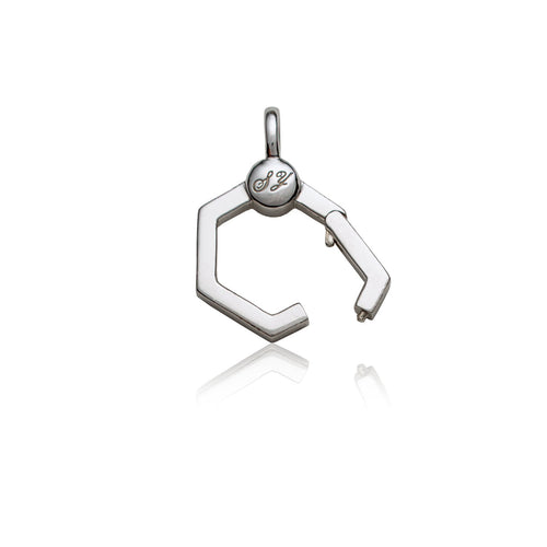 Charm Connector Clasp Silver Open View | Shen Yun Collections