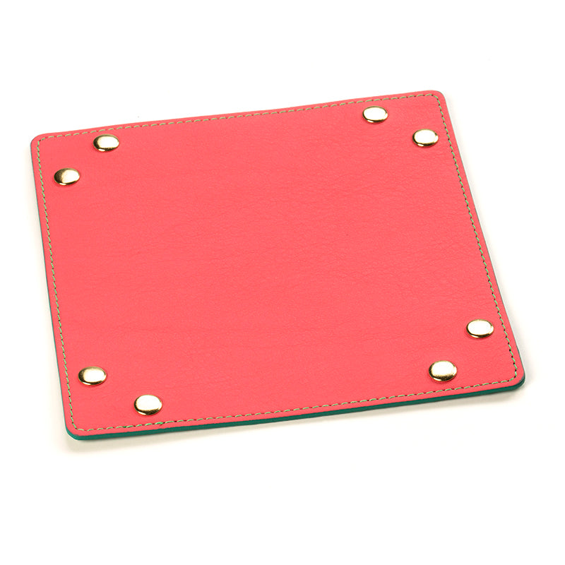 Signature Leather Tray - Green