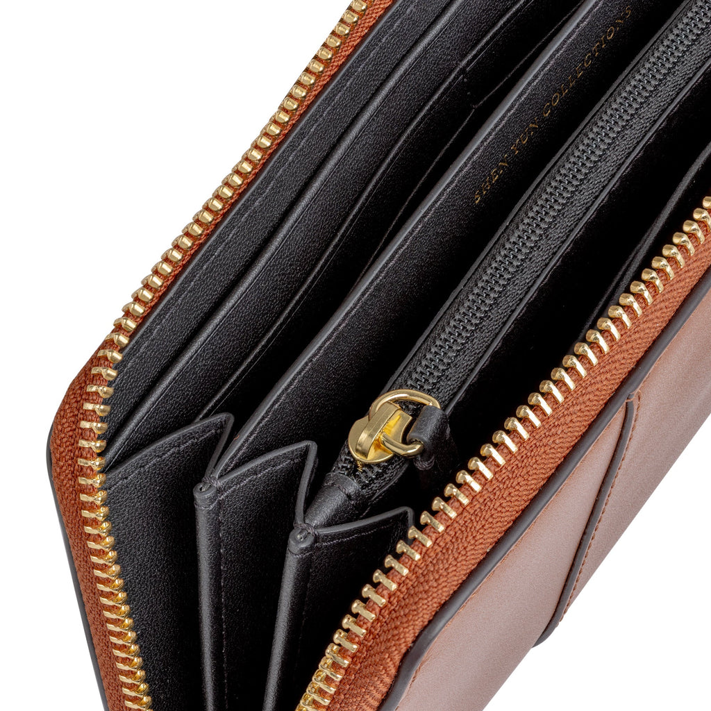 Manchurian Elegance Wristlet - Brown