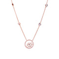 Lotus Fairies Necklace 43.2 cm Rose Gold Front View - Shen Yun Collections