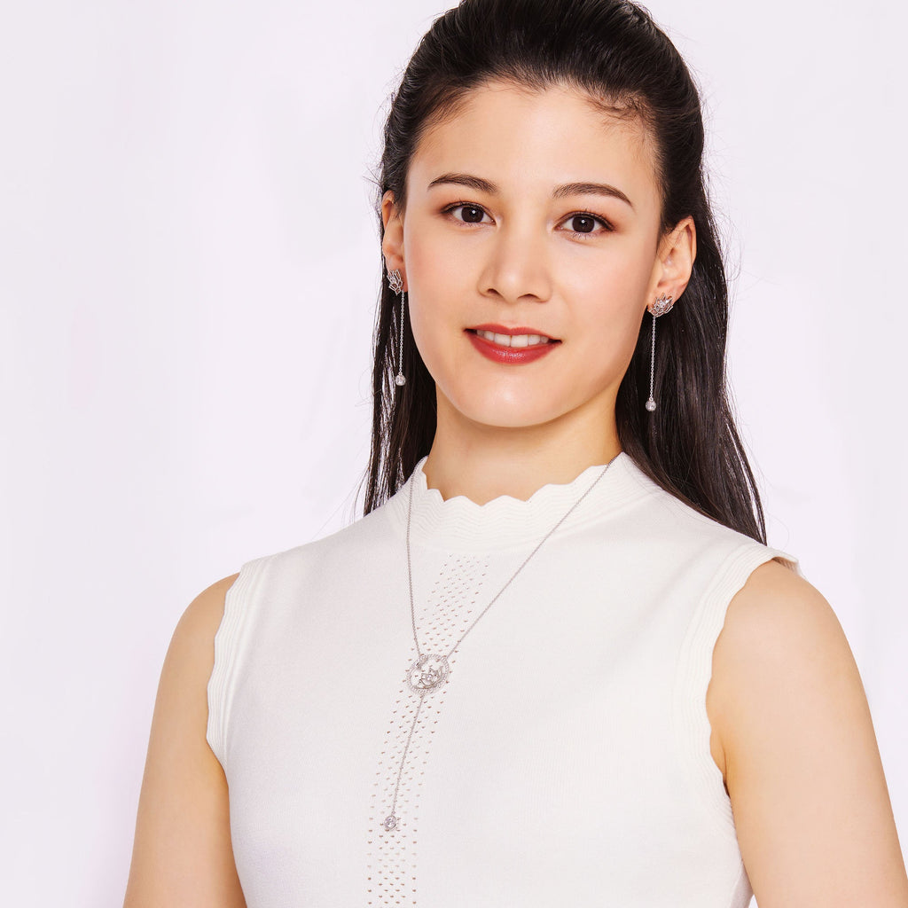 Lotus Fairies Necklace Model Image | Shen Yun Collections