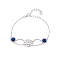 Majestic Tang Peony Classic Pulsera Plata Frontal | Shen Yun Collections
