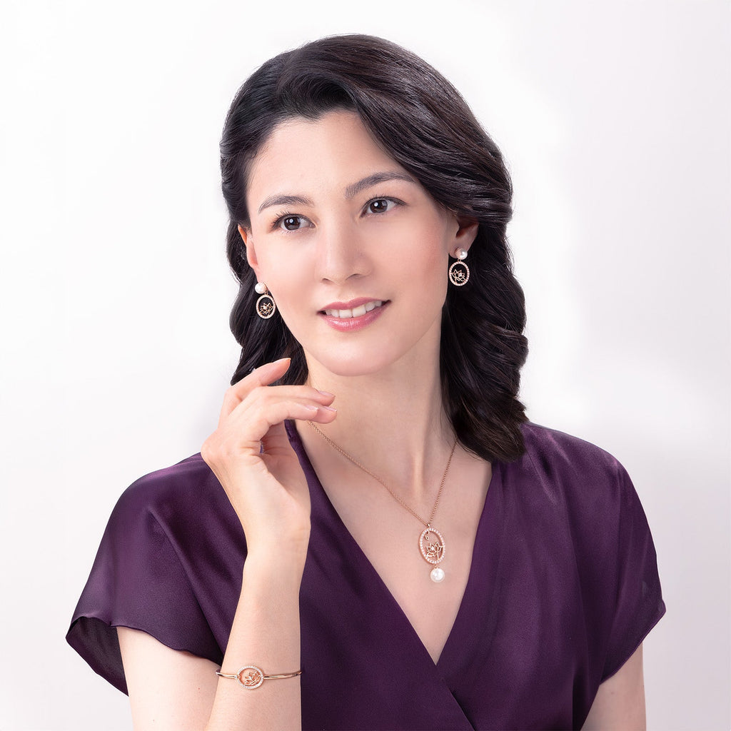 Lotus Fairies Bangle Rose Gold