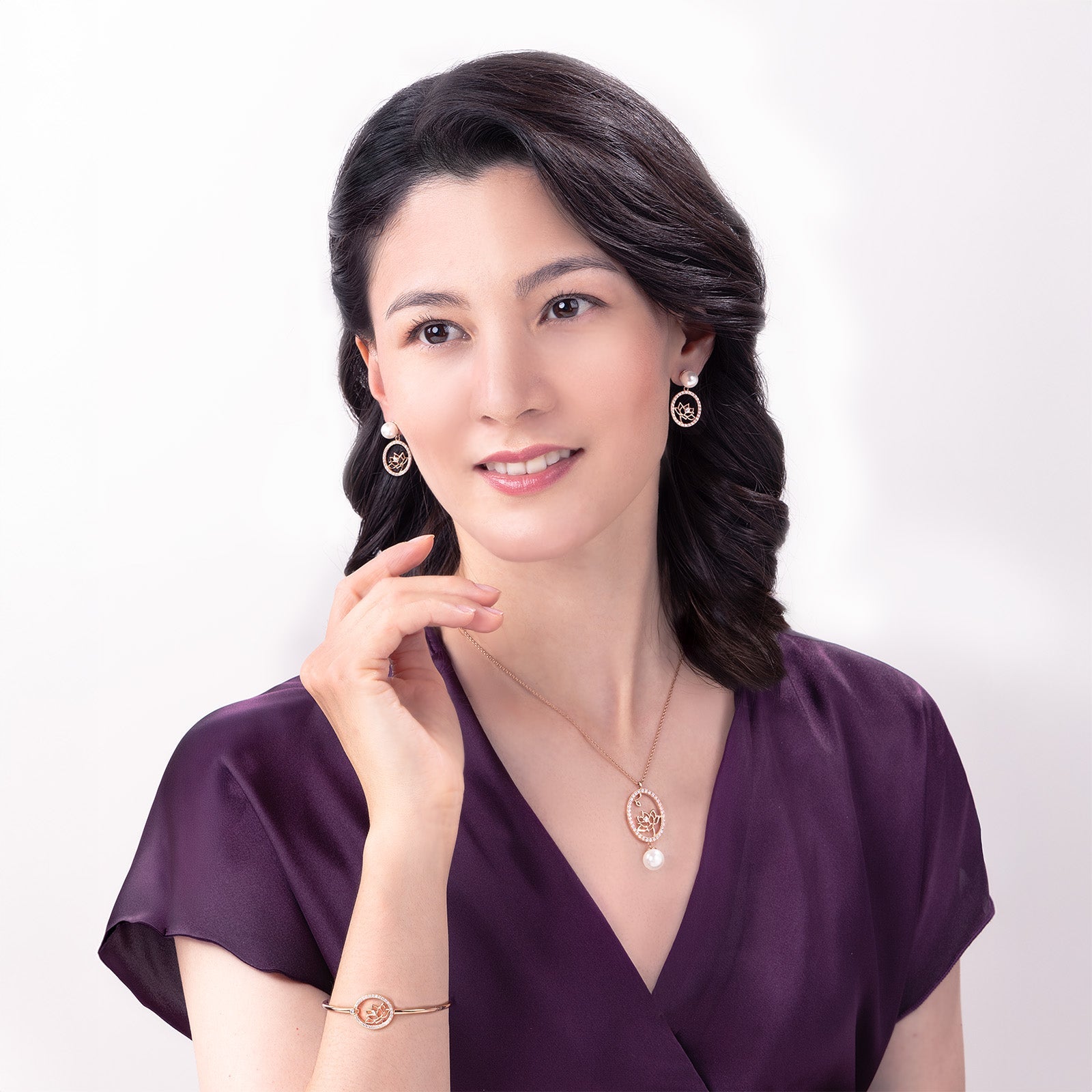 Lotus Fairies Bangle Rose Gold