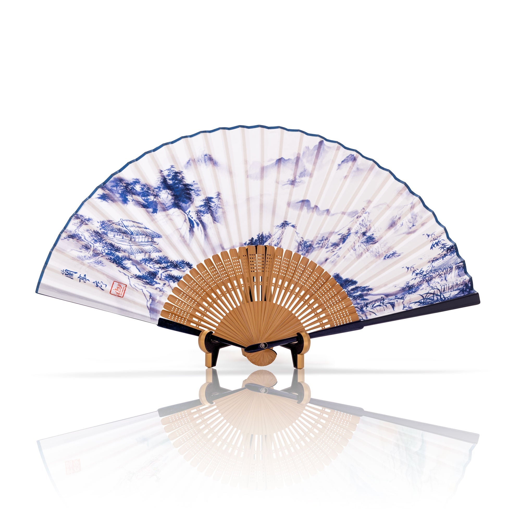 Poets of the Orchid Pavilion Fan