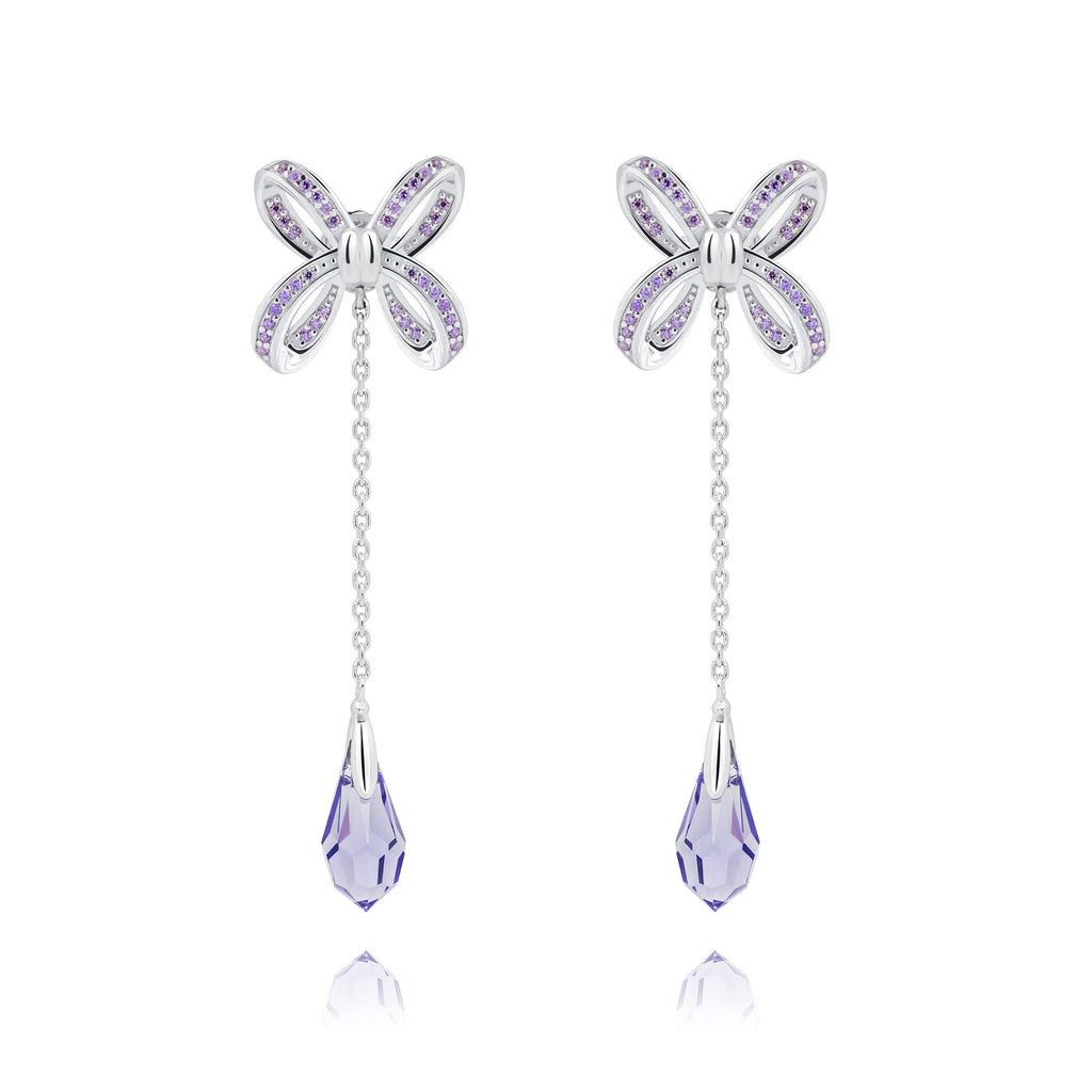 Blissful Knot Earrings Silver