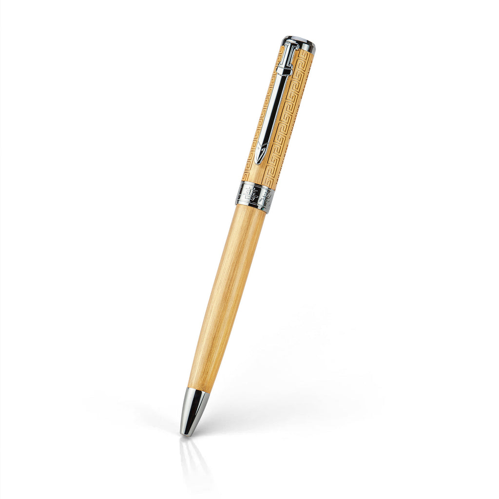 Zhen Shan Ren Wondrous Pen Gold with Silver Finish Front View | Shen Yun Collections